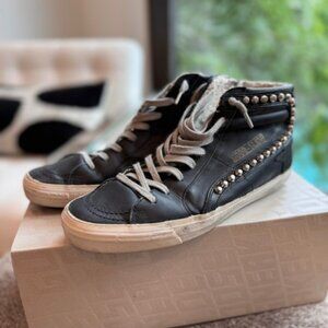 GOLDEN GOOSE HIGH-TOP SNEAKERS, SIZE 40